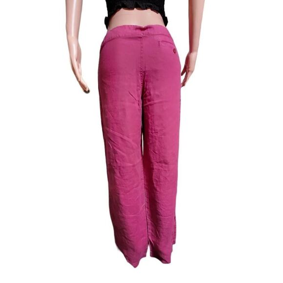 Pulp Linen mid rise fuchsia women trousers M - Picture 5 of 7